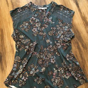 Daniel Rainn Short Sleeve Lace Blouse